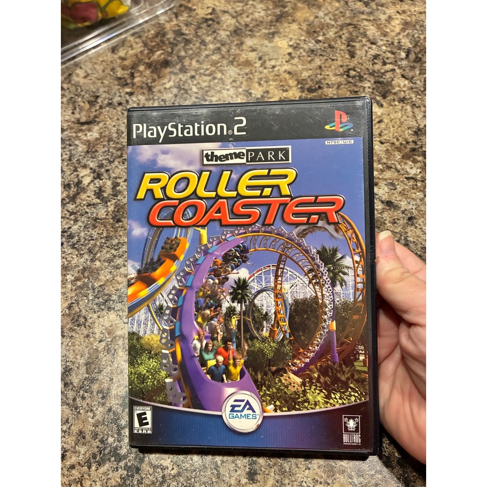 Theme Park Roller Coaster Sony PlayStation 2 PS2 EA Games Bullfrog 2000 CIB